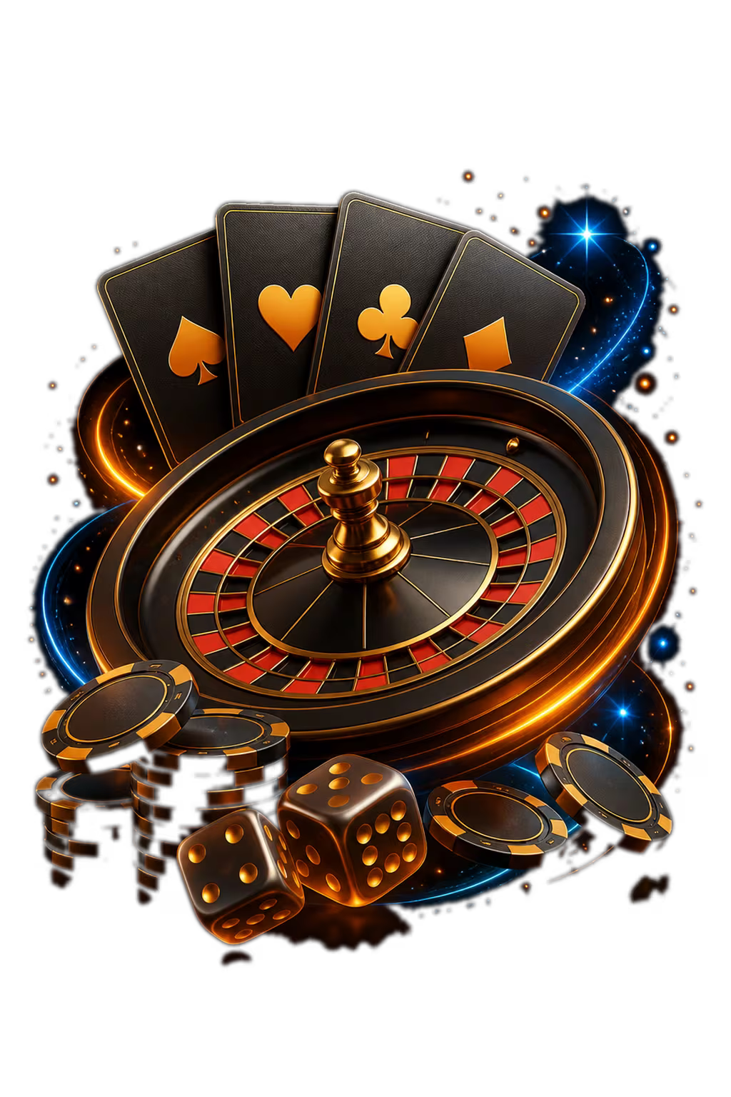 Roulette, cartes et dés pour les jeux Goldrun Casino